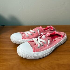 Converse Chuck‎ Taylor All Star Shorline Slip On Sneaker Pink White Elastic W8